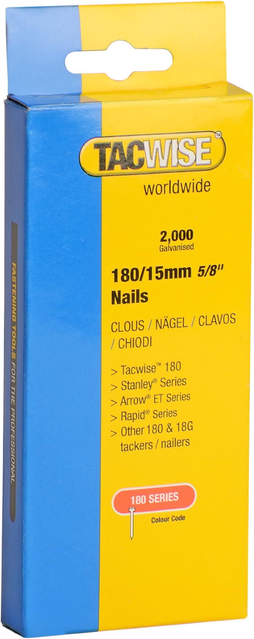 Tacwise 180/15MM 18G Nails for Nail Gun(2000)