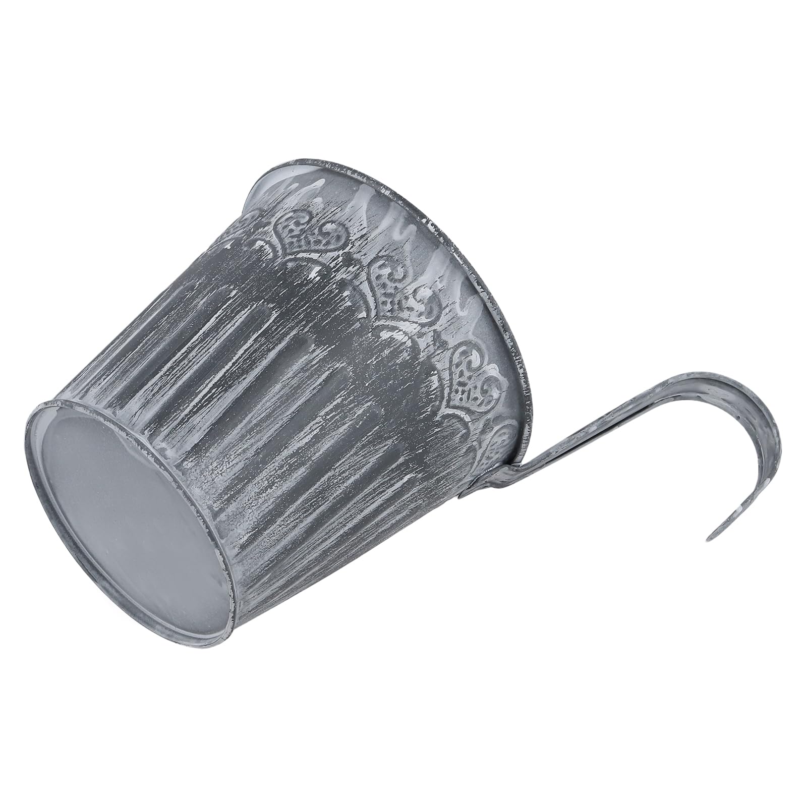 Zestaw 10 wiszących doniczek metalowych, małe, w stylu vintage, na balkon, do zawieszenia, z haczykami, na balkon, do ogrodu, dekoracja ścienna