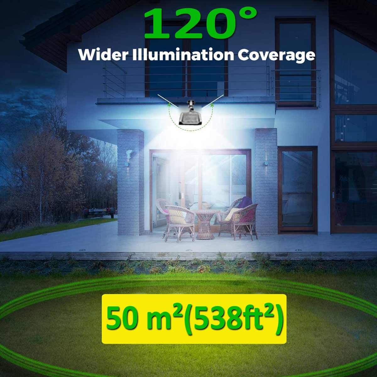 Solarna lampa uliczna 120 LED czujnik ruchu PIR lampa słoneczna IP65 wodoodporne oświetlenie zewnętrzne lampa ogrodowa oświetlenie naścienne Led (2 szt.)