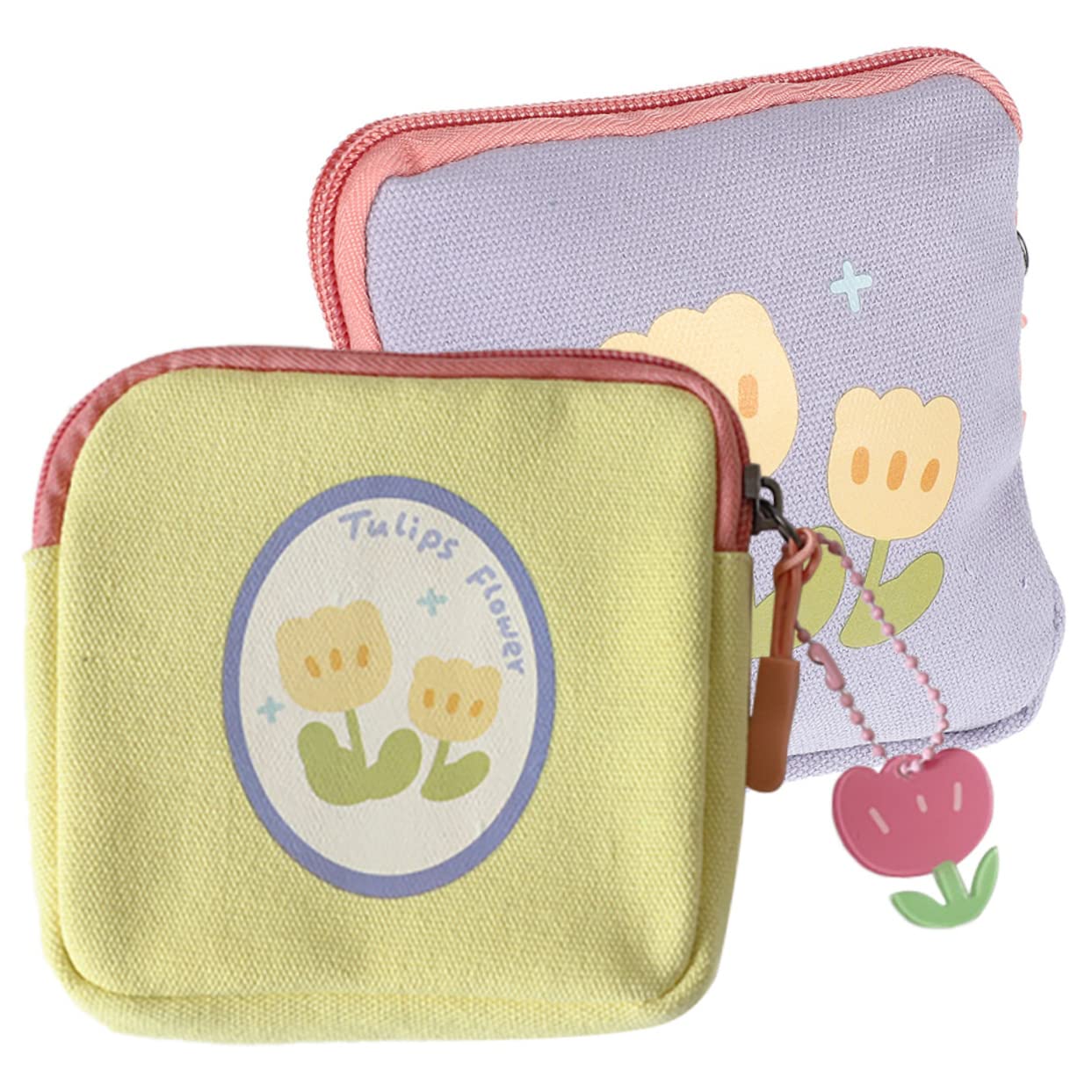 SHERCHPRY 10piezas Bolsa De Almacenamiento para Toallas Sanitarias y Monedas Neceser De Menstruación Femenina Diseño Floral y Multiusos para Tarjetas y Accesorios