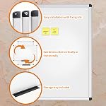 VIZ-PRO Magnetic Whiteboard Dry Erase Board, 36 x 24 Inches White Board, Silver Aluminium Frame