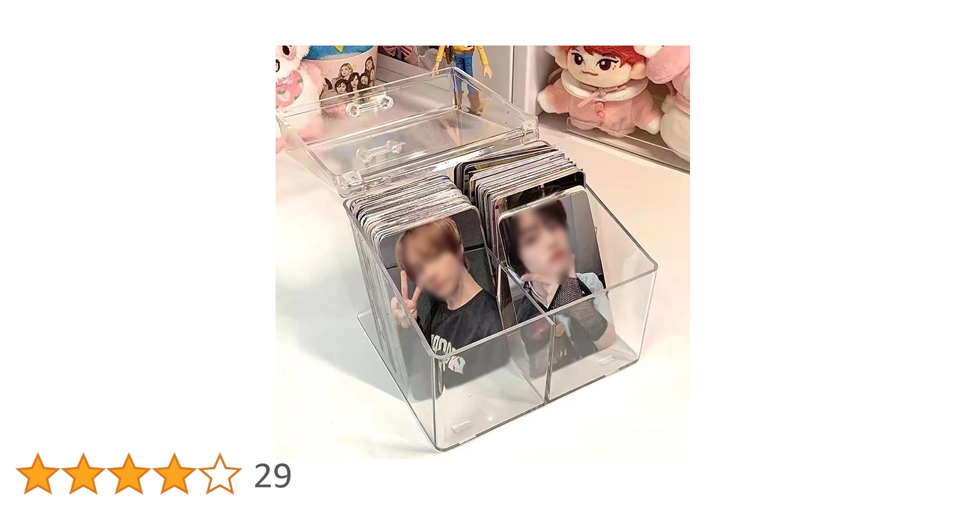 Amazon.co.jp: YAHUIPEIUS 透明 Kpop フォトカード収納ボックス