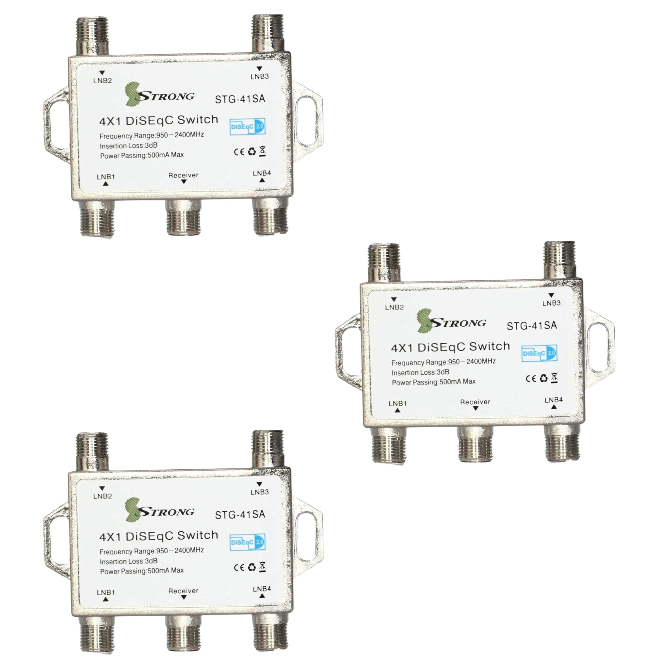 Vtronix STG-41SA 4 x 1 DISEqC Switch Full HD 1080p - Premium Satellite TV Switch for High Definition (Pack of 3)-image-6