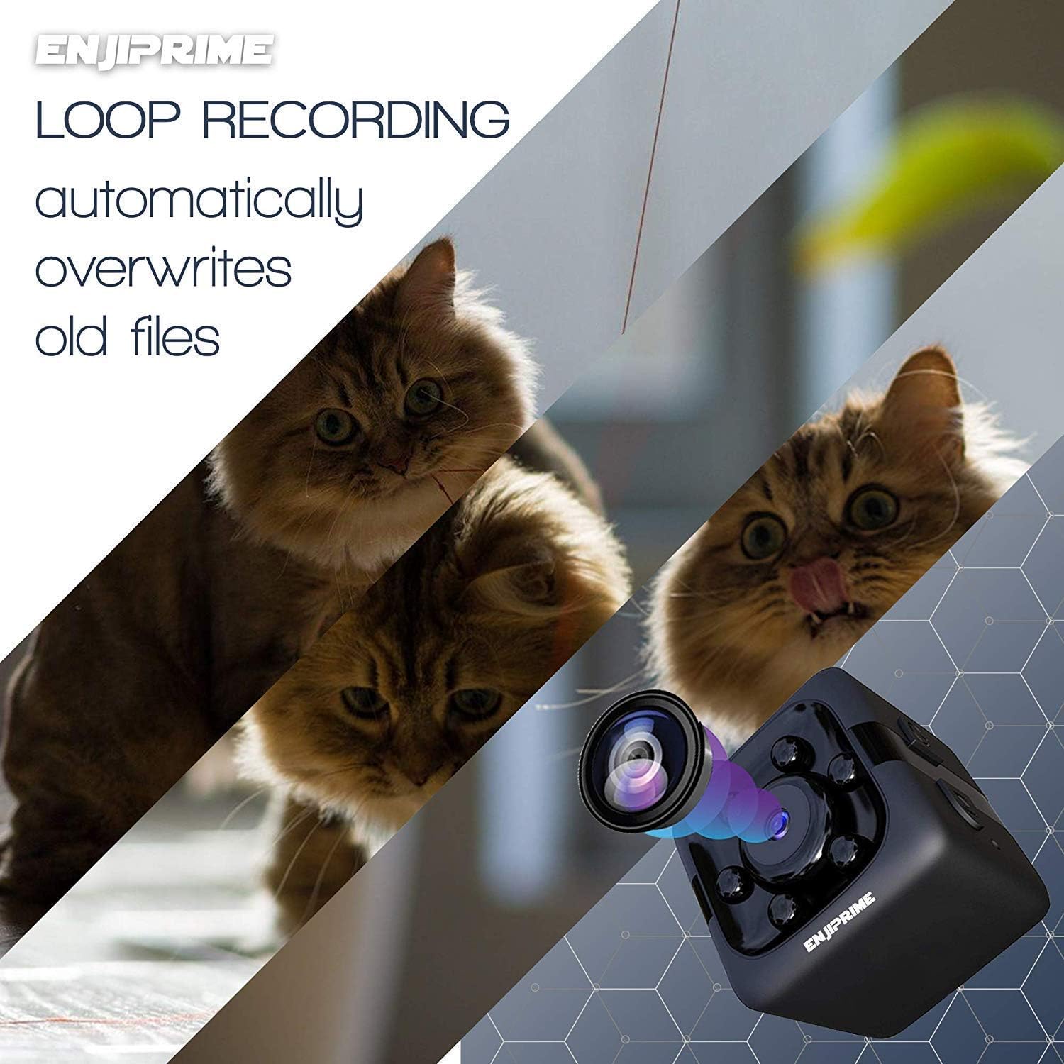 Spy Camera - Hidden Camera - Spy Camera Wireless Hidden- Nanny Cam Cop Cam - With 32 GB SD CARD Mini Cop Cam Action Cameras for Indoor or Outdoor, Home Office or Car Video Recorder HD and Night Vision