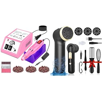 LAVAED Electric Nail Drill Machine and Electric Callus Remover for Feet Pedicure Kit