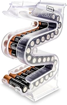 Battery Ladder Case - Battery Organizer & Dispenser AAA, Holds 28
