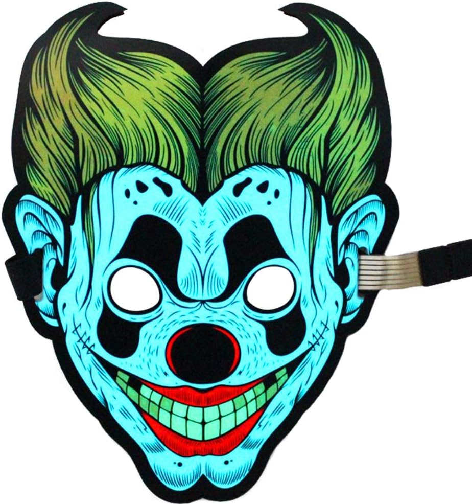 Máscara DJ Grimace LED reactiva al sonido para carnaval