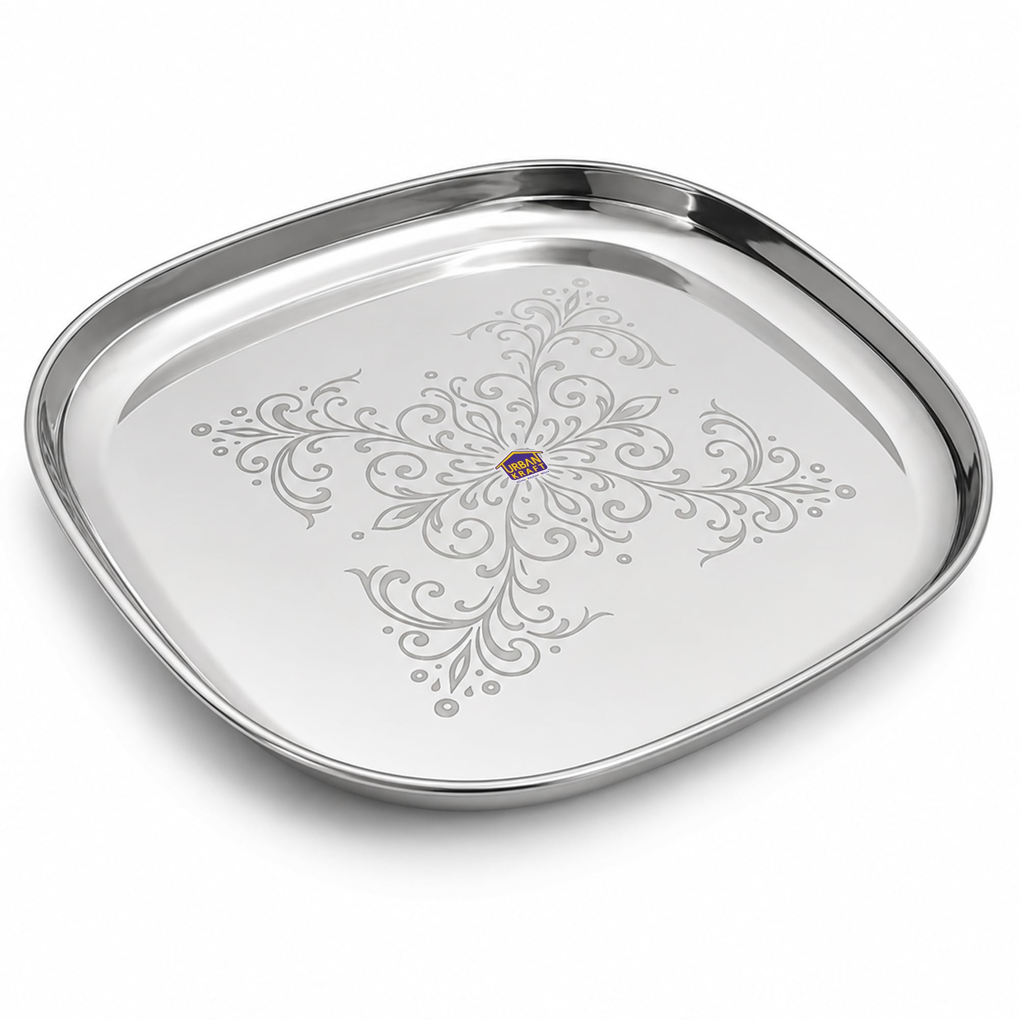 Stainless Steel Dinner Plates - Set of 6 -1 Stainless Steel Dinner Plates - Set of 6 -1