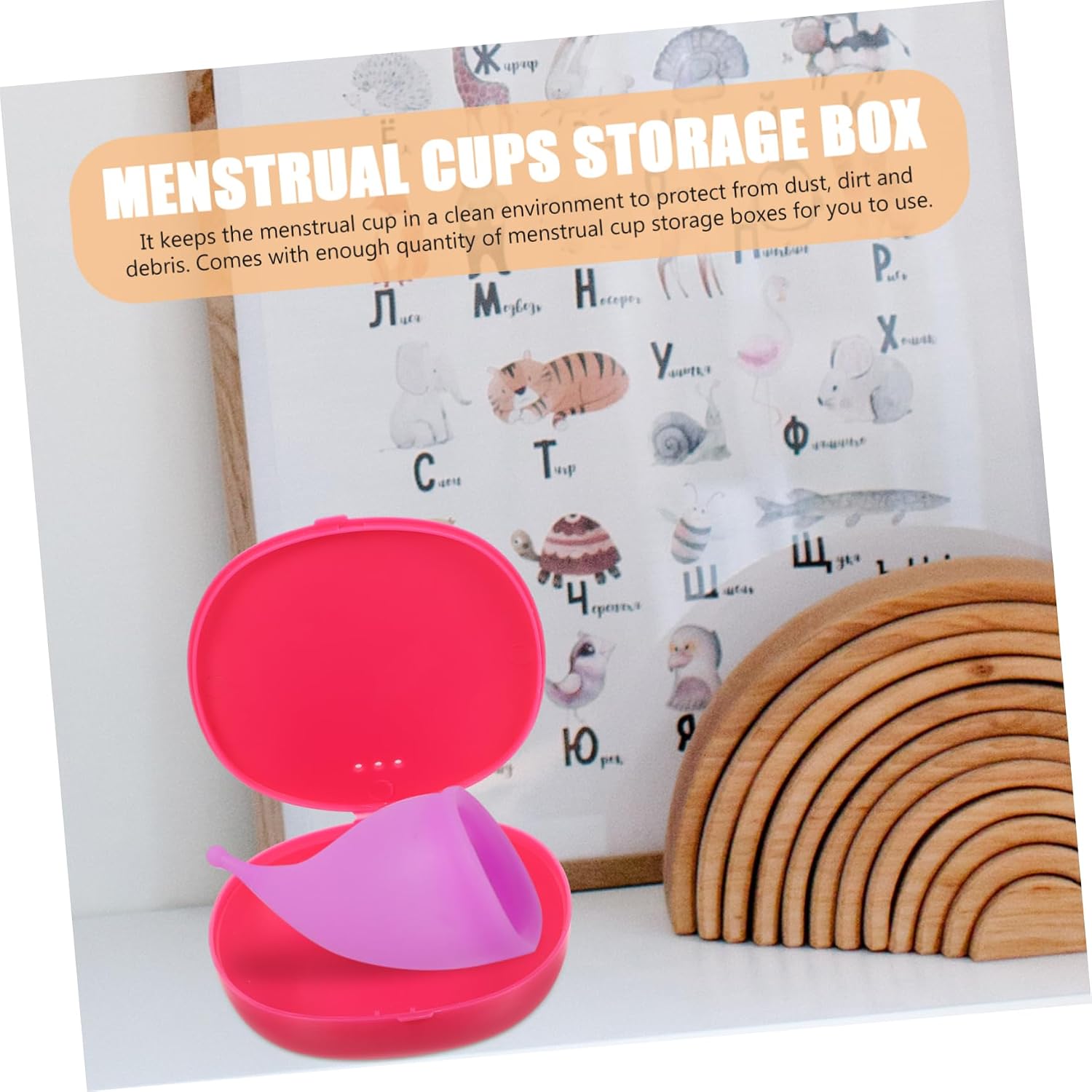 2pcs Cora Storage Box Reusable Silicone Travel Case for Feminine Hygiene