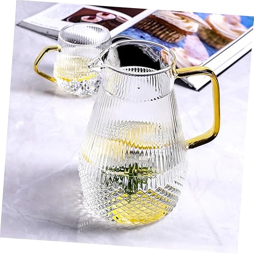 Miniatura 5 de Jarra de agua fría de vidrio con diseño de diamante, jarra de agua para bebidas, jarra de té de vidrio, jarra de café, jarra de agua, tarro de