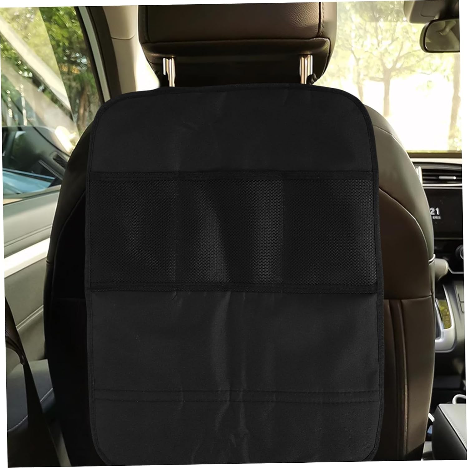 Vehicle Backseat Car Organizer Seat Back Pad Kick Mats Back Seat Protector Storage