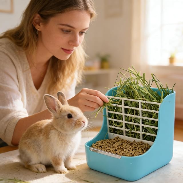 MINGZE Alimentador de heno para Conejo, para Chinchillas, Grandes, cobayas