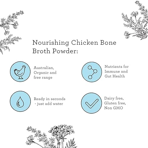 Miniatura 7 de Nutra Organics Sopa de caldo de hueso de pollo - Concentrado de caldo de pollo de sabor original casero para el bienestar inmunológico, la salud
