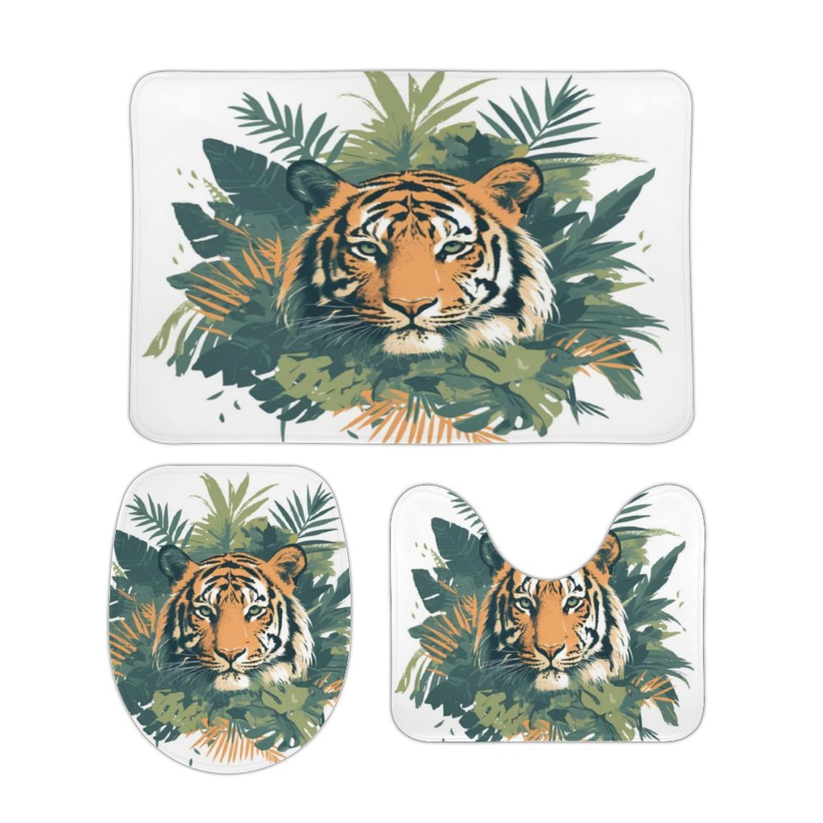 Tapis de bain tigre microfibre pour réveiller la déco de votre salle de bain