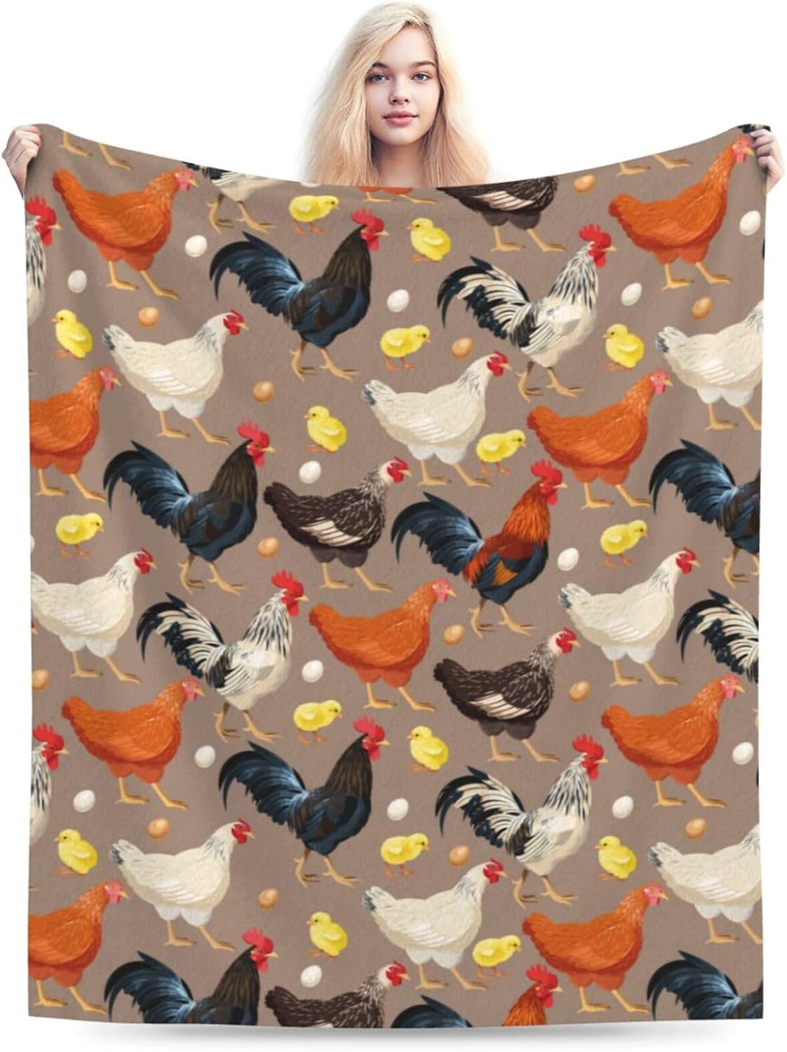 Chicken Blanket Soft Warm Chicken Throw Blanket for Couch