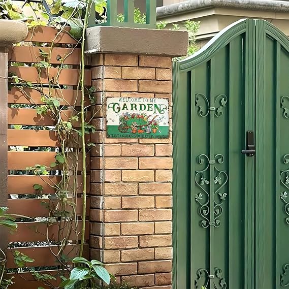 Gardening Gifts 8x12 Inch-Welcome To My Garden,Aluminum Sign Durable And Lightweight Material For Easy Installation,Suitable For Home Garden Greenhouse Living Room Yard Backyard Decor.
