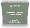Best 12 x 12 Recessed Access Panel with Behind Drywall Flange for 58” Drywall, Aluminum Extrusion Access Door & Frame for WallCeiling, Dust Seal Gasket, Concealed Touch Latches, AMZ-BA-DW-5058