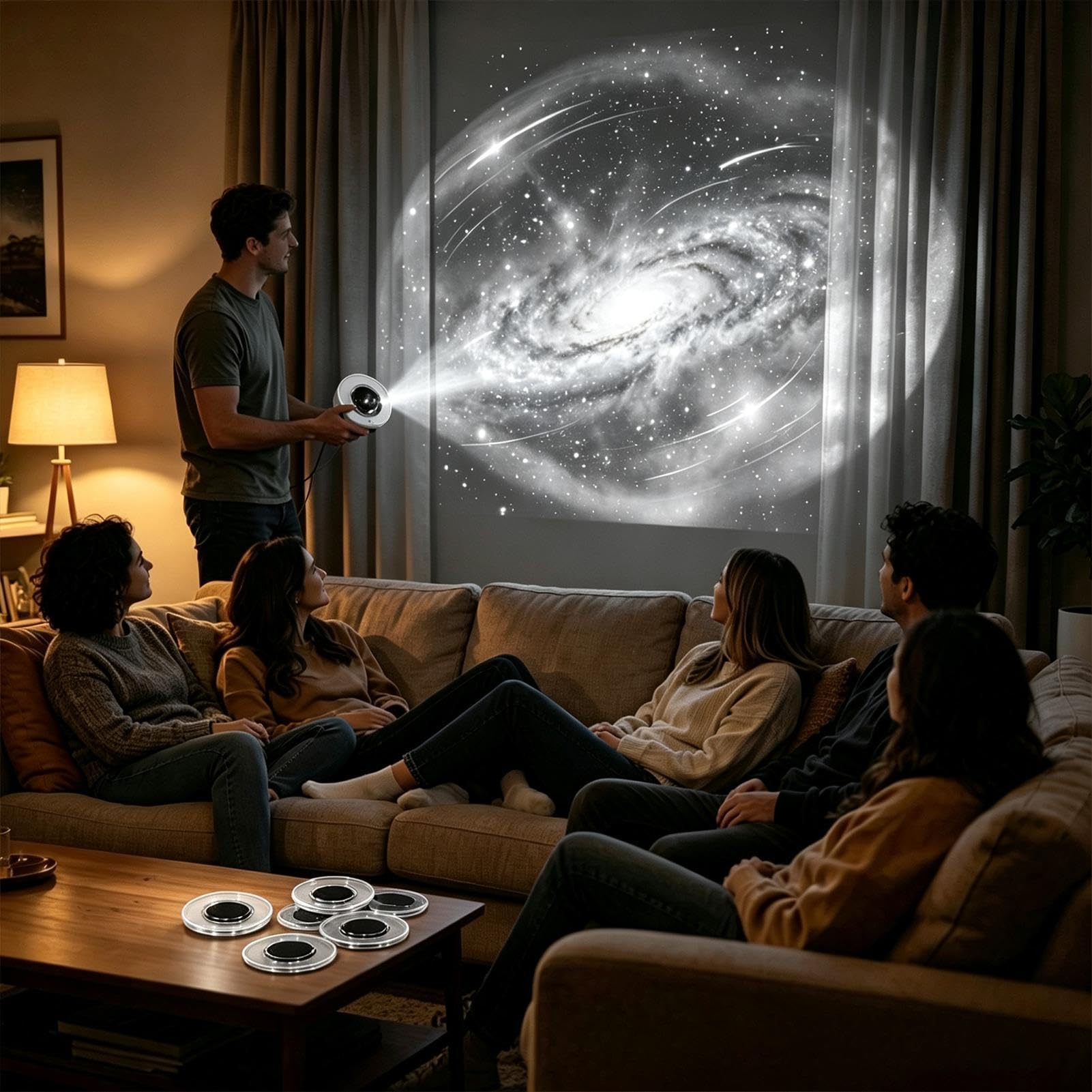 Disco Pellicola per Proiettore Alta Definizione Grandangolo Sostituibile | Dischi per Proiettore a Luce Per Soggiorno Camera Bambini Auto Dormitorio Spazio Meditazione Soffitto Parete