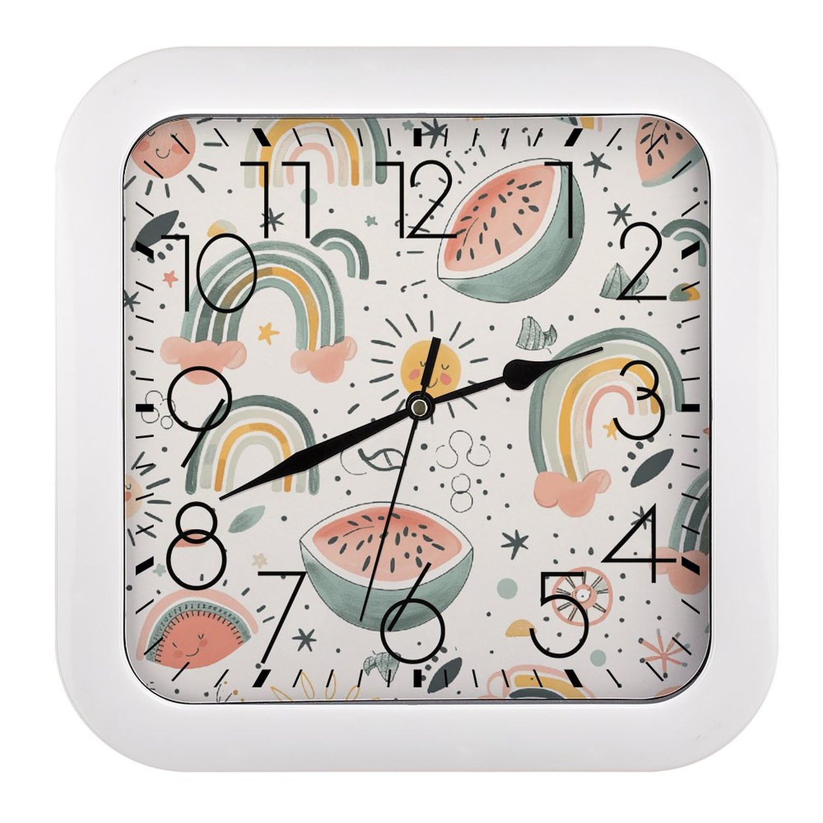 Cadeau de pendaison de crémaillère horloge murale originale pastel