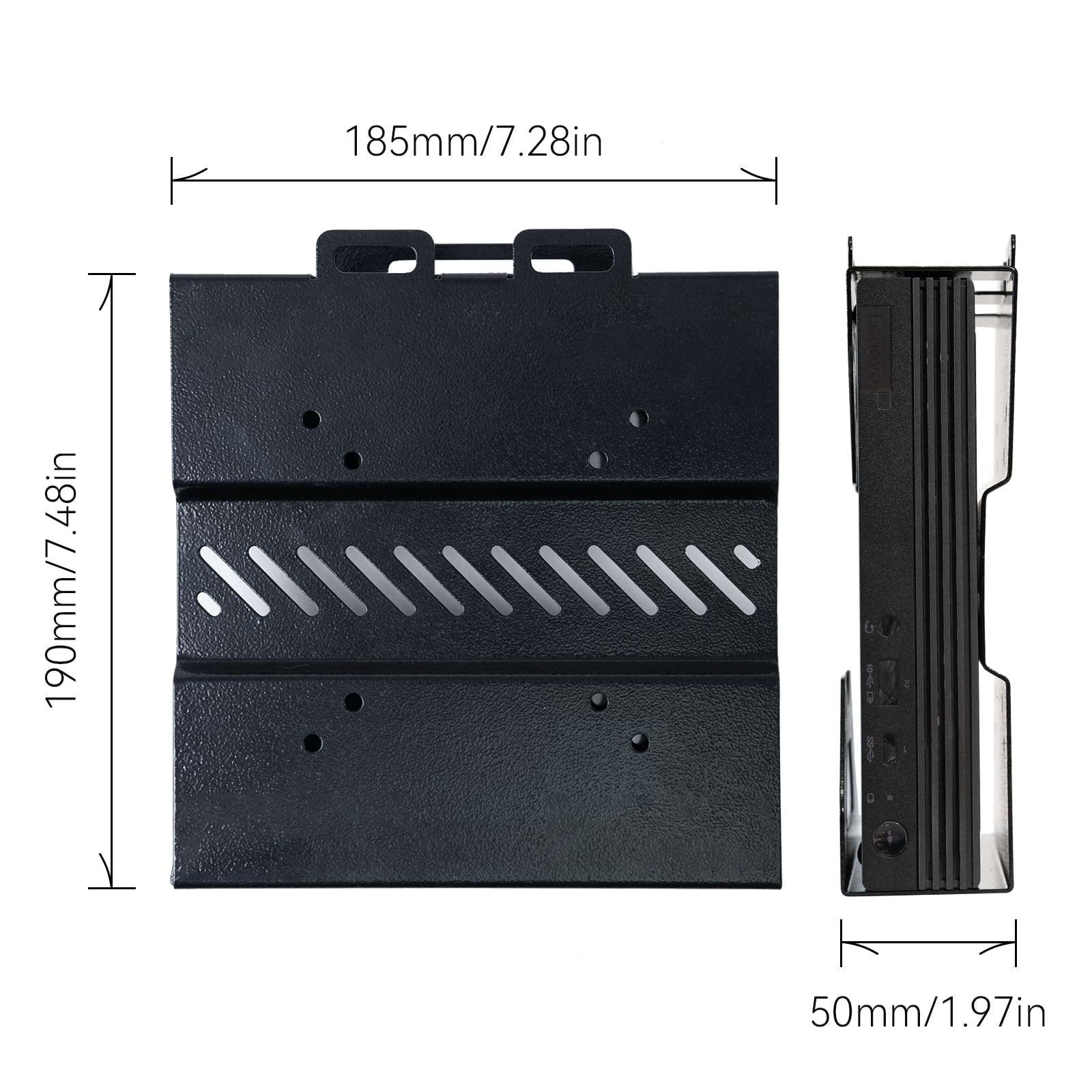 shinar Metalowy uchwyt kompatybilny z Lenovo Thinkcentre Tiny M90q M80q M70q M60e M75q Gen2 M600, M700, M700z, M710Q, M715q, M720Q, M73, M800z