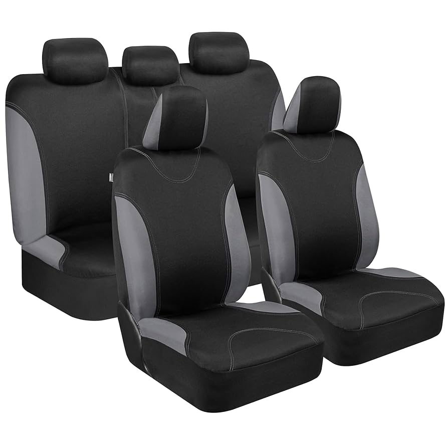 Amazon.com: BDK UltraSleek Gray Seat Covers for Cars, Two