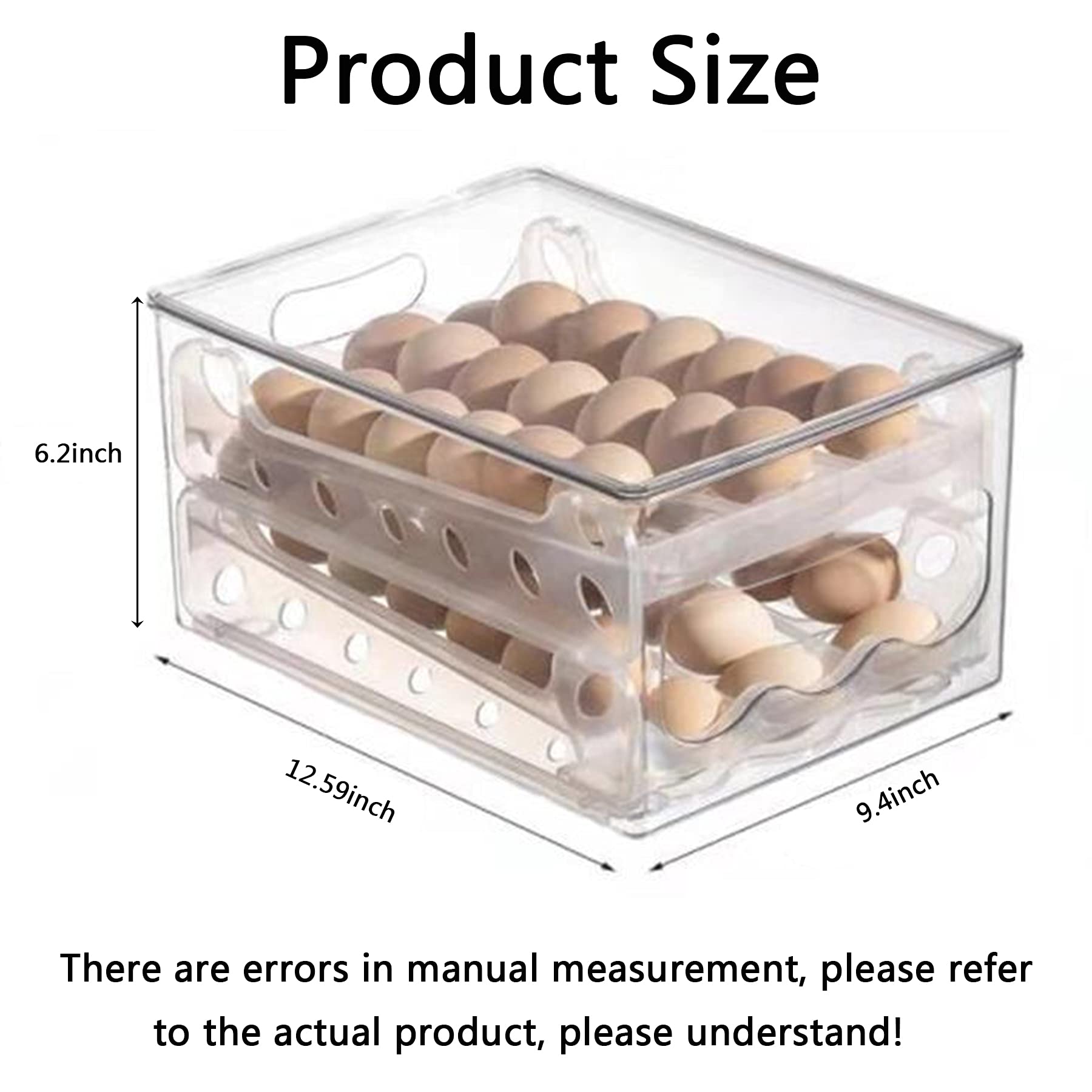 Double Layer Egg Storage Box Drawer Type Refrigerator Fresh Egg Organizer 32 Grids Thickened Egg Holder For Kitchen Accessors From 7,08 € | DHgate - View #4