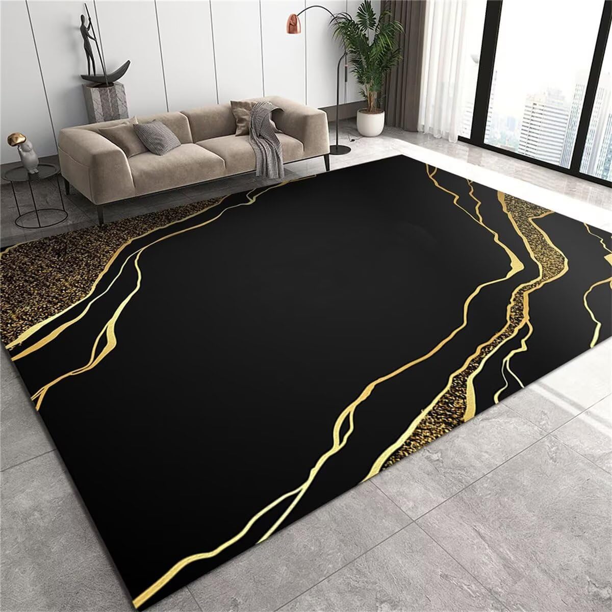 Moquette de sol design 120x160 pour deco salon cosy et chaleureux