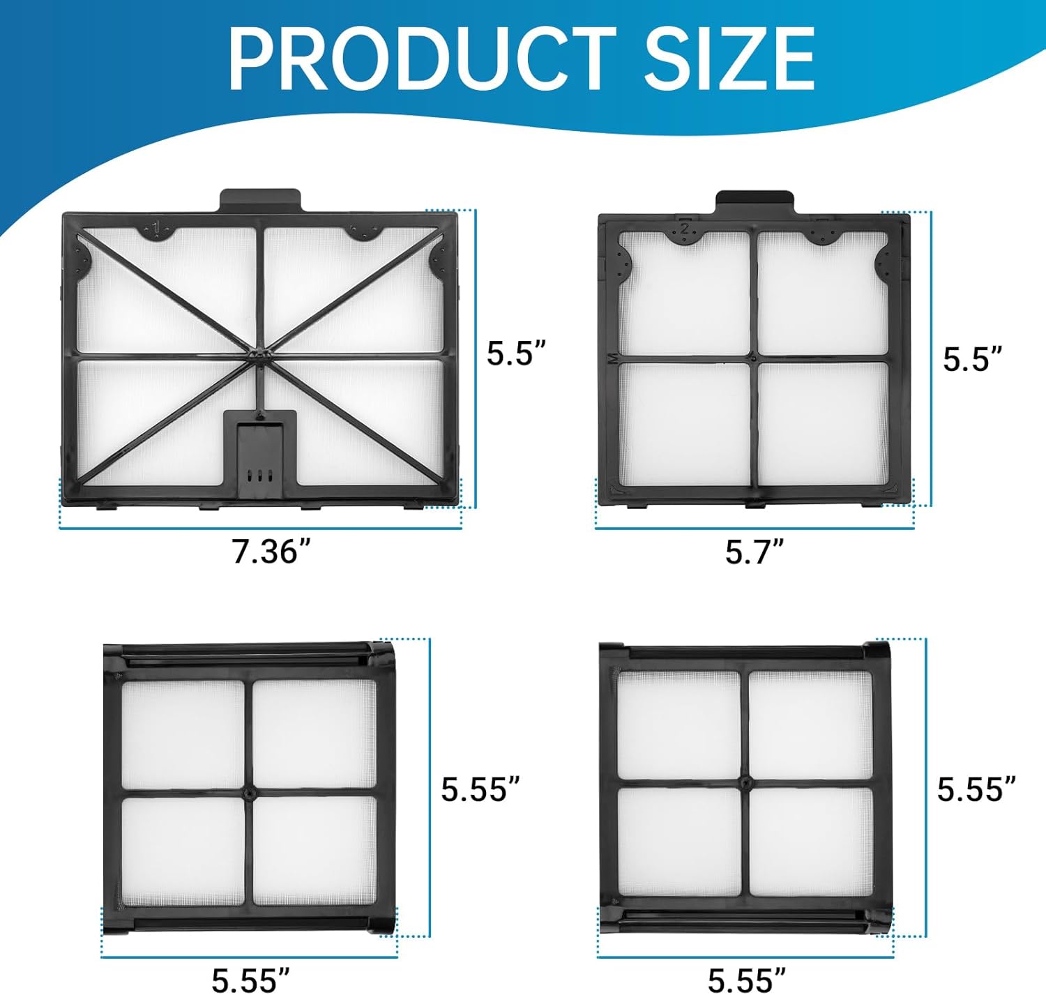 9991468-R4 Ultra Fine Filter Compatible with Dolphin S50, S100, Active 10 15 T15 T25 E10 Explorer E20, Nautilus CC, Echo, Encore,Proteus DX3, Cayman, Escape Series Robotic Pool Cleaners, Pack of 4