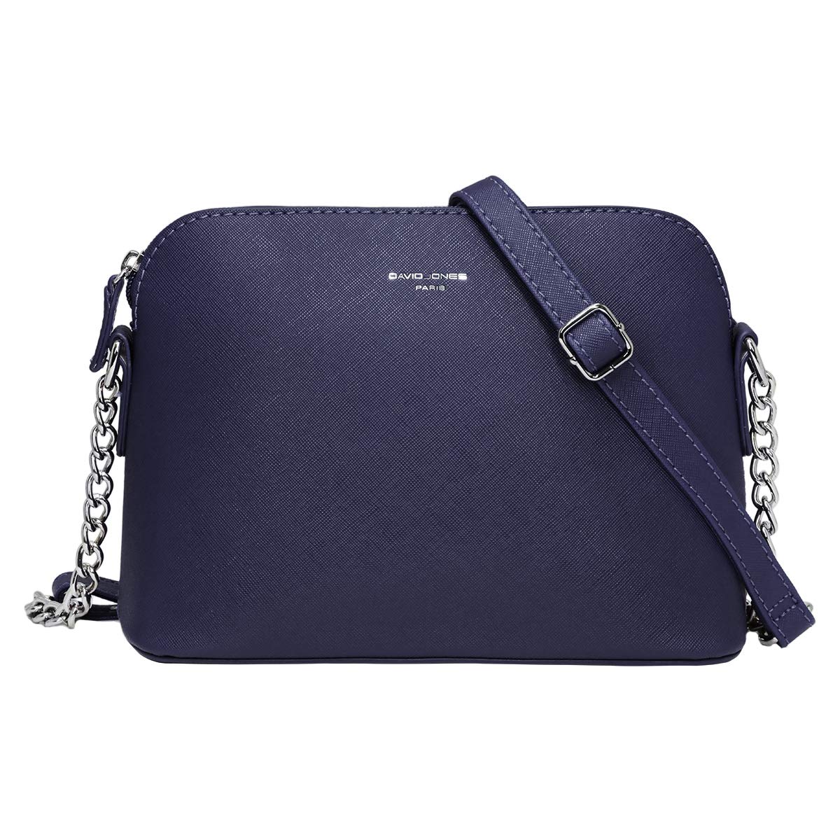 David Jones - Piccola Borsa a Tracolla Spalla Donna Catena - Borsa Mano PU Pelle Messenger Crossbody Bag - Clutch Borsetta Sera Pochette Moda - Shopping Viaggio Sacchetto Borsello - Blu