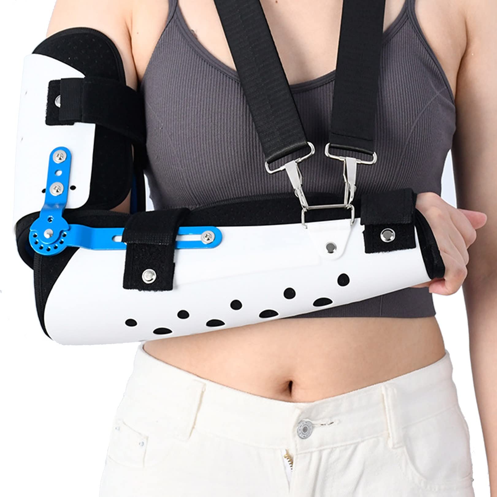 Codo Articulado Brazo Antebrazo Soporte Férula Ortesis Banda Almohadilla Fijación Cabestrillo Inmovilizador Correa Envoltura Manga Brazo for Fijación Postoperatoria ( Color : A , Size : Right Arm )