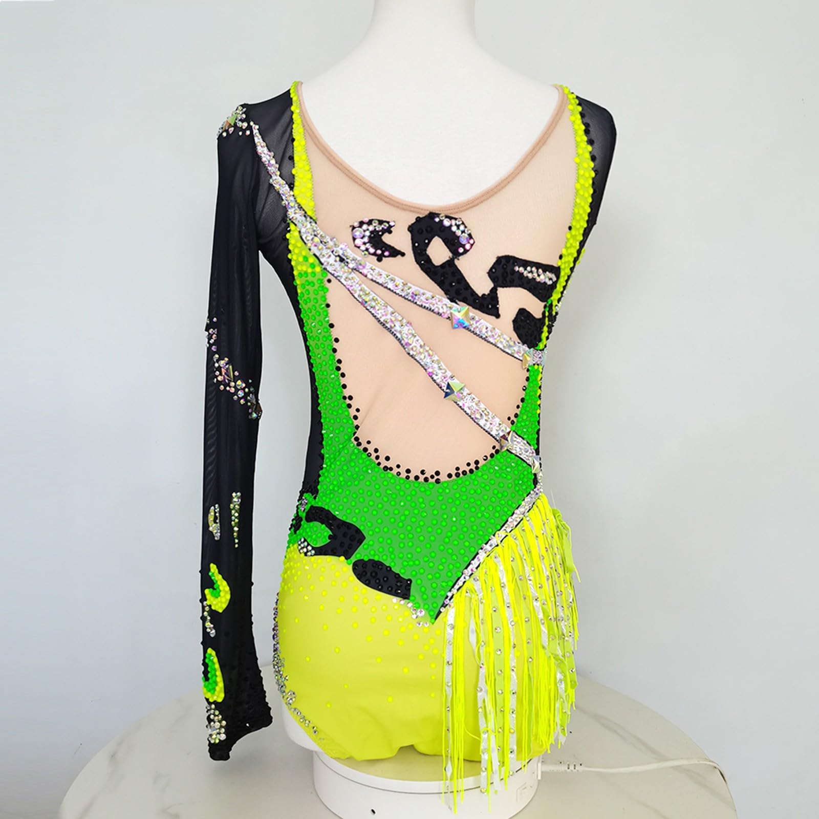 LIUHUO Justaucorps de gymnastique rythmique à la mode, confortable, élégant et élégant