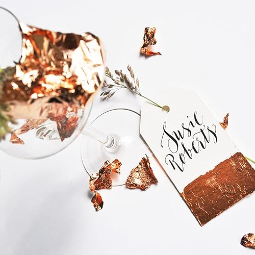 Miniatura 6 de Juego de hojas doradas, hoja de rosa plateada dorada de imitación, papel de aluminio para arte, manualidades doradas, decoración, marcos, muebles,