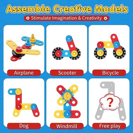 Montessori Kids Tool Set, Wooden Toddler Tool Bench Educational Toys for Ages 2-4, 2 Year Old Boy Gift for Birthday Christmas, STEM Pretend Play Tool Box, Learning Developmental Construction Toys