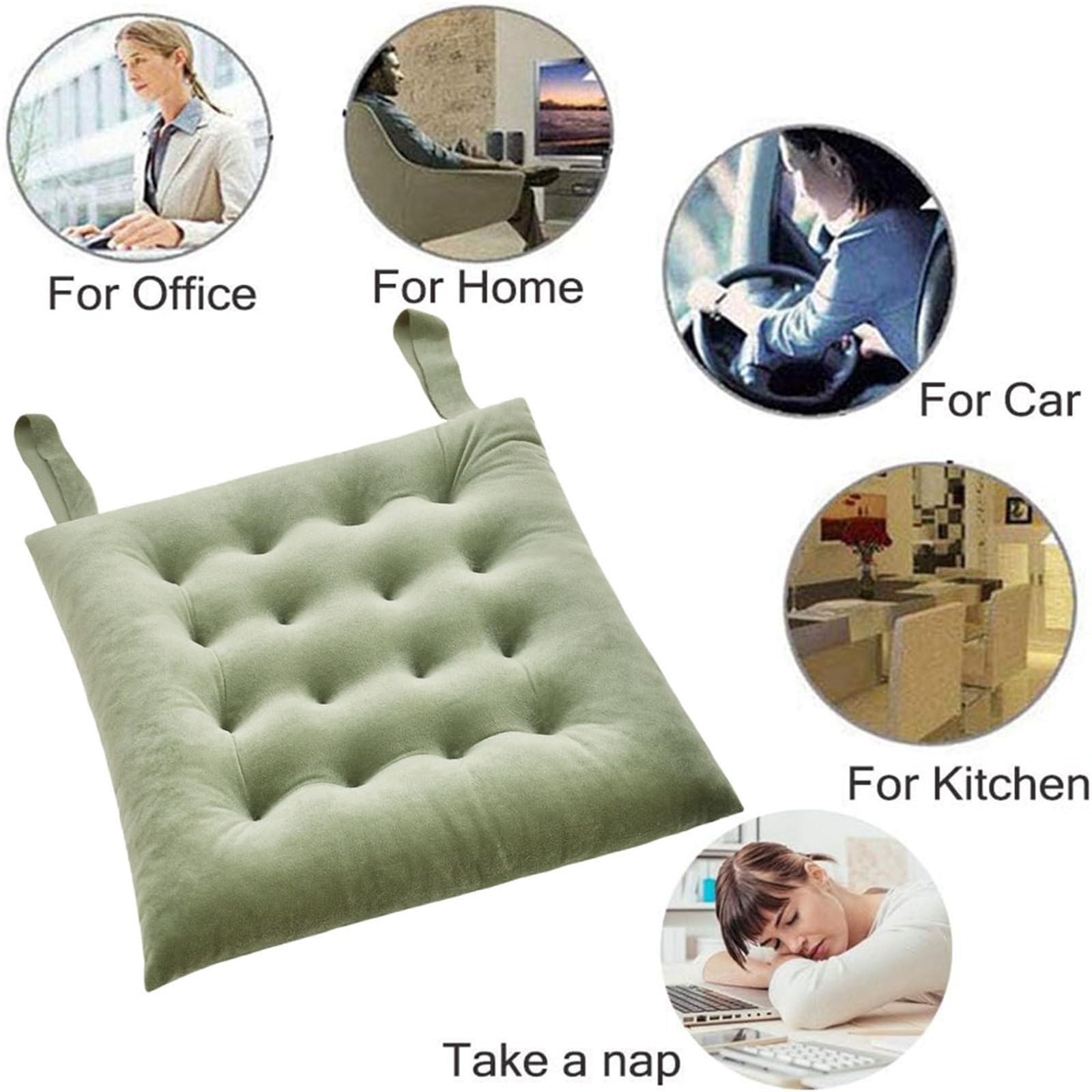 SuperKissen24. Set Di 6 Cuscini Per Sedie - Cuscino 45x45 Cm Da Esterno Ed Interno Comoda Seduta Impermeabile Per Mobili E Arredamento Da Giardino, Per Pavimento - Beige - 11
