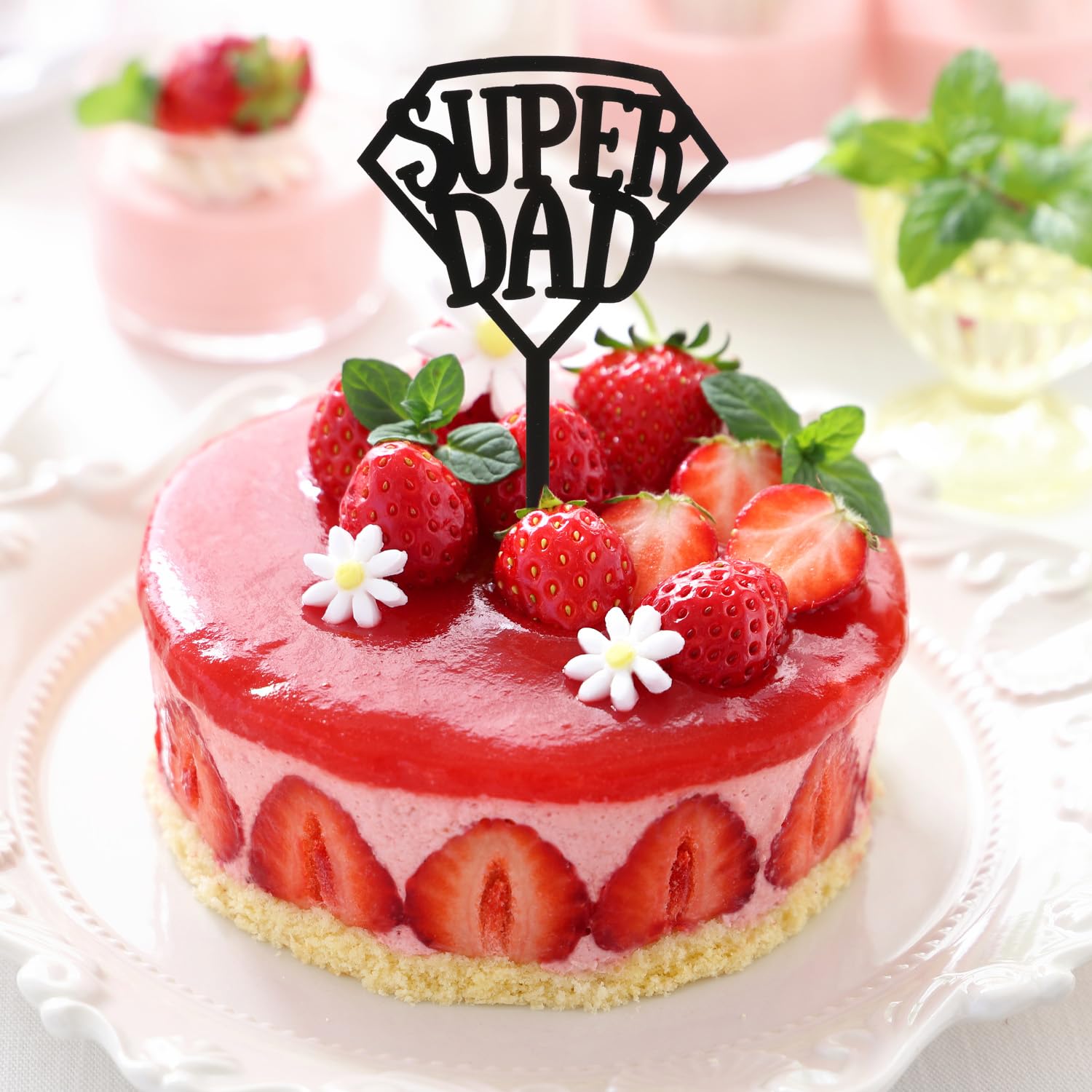 1 pezzo/set da 3 pezzi Decorazione torta per il papà - Accessorio