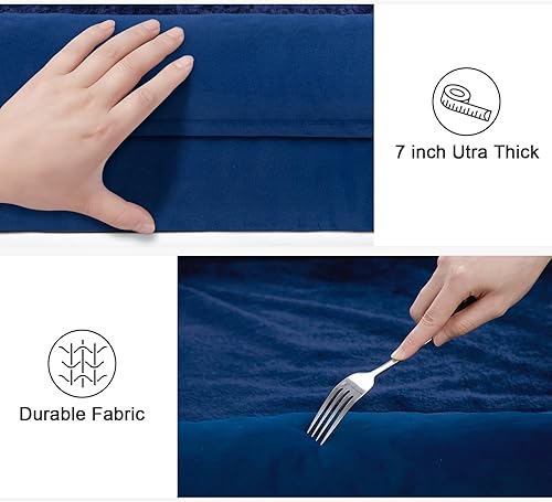 Vista 113 de Cama ortopédica para perros pequeños, cama impermeable para cachorros con funda extraíble lavable, cama de espuma para perros pequeños con respaldo