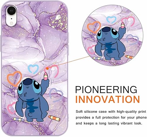 Miniatura 2 de FGIAZDU Paquete de 2 fundas bonitas de dibujos animados para iPhone XR de 6.1 pulgadas, funda protectora de TPU suave a prueba de golpes para iPhone