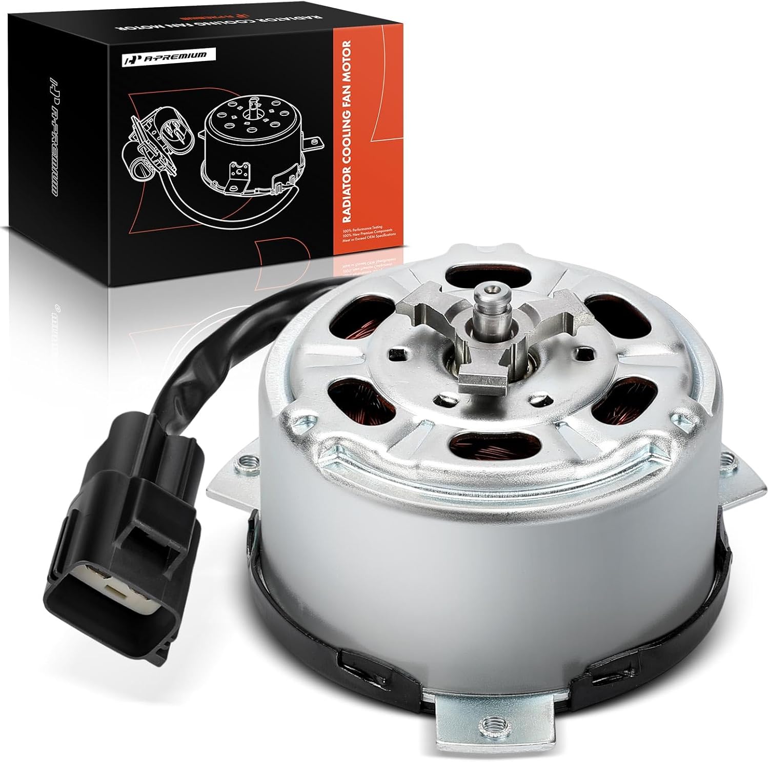 A-Premium Radiator Fan Motor Compatible with Chevrolet Equinox 2010-2017 & GMC Terrain 2010-2017, 2.4L