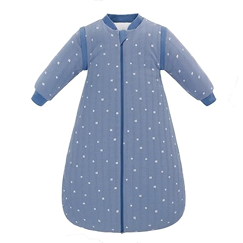 TOG 2.5 - Saco de dormir para bebé, saco de dormir sin mangas para bebés y niños pequeños, saco de dormir súper suave, cálido y cómodo, rayas azules