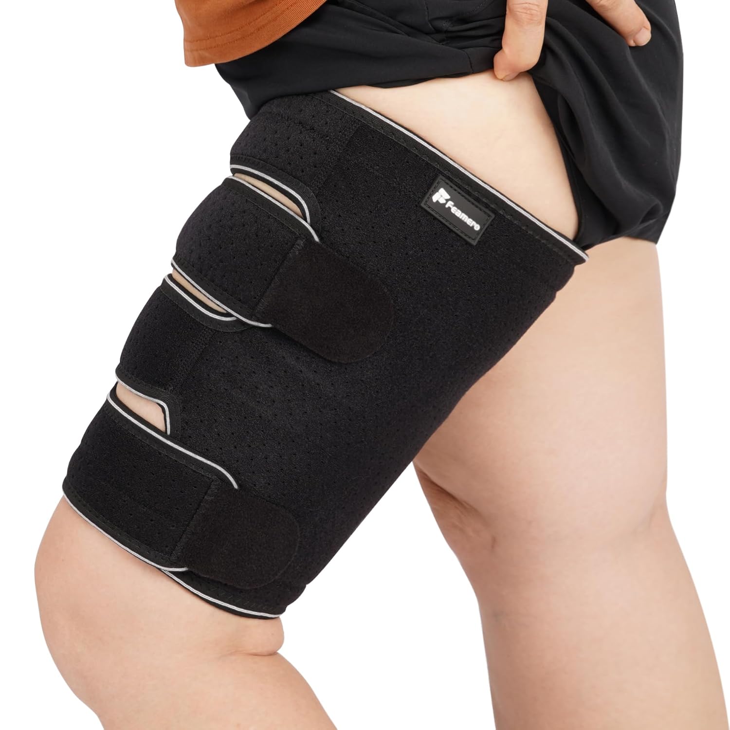 Compresión de Muslo Plus Size para Linfedema, Ajustable 3XL
