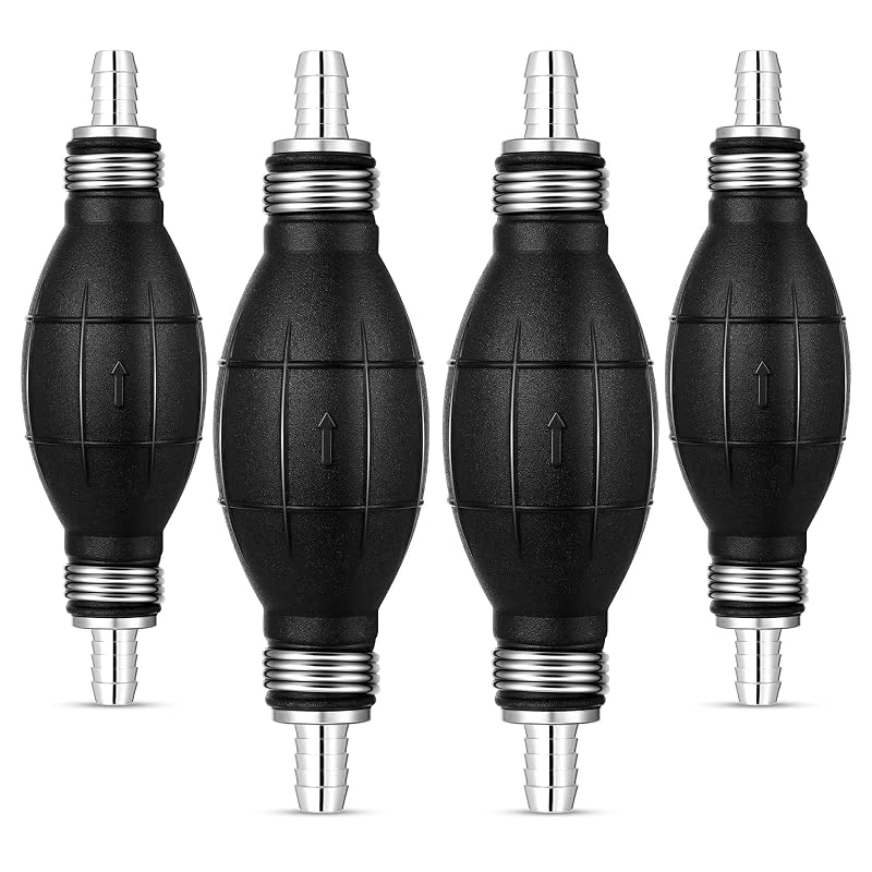 Kit de bombas manuais de transferência de combustível BBTO com válvula unidirecional, 8 mm (5/16 pol.), 4 unidades
