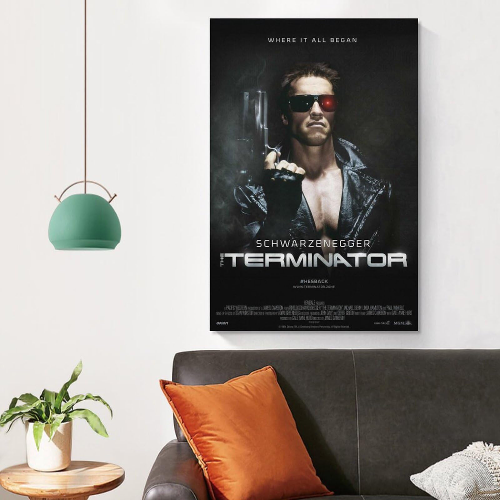 Amazon.co.jp: キャンバスアートポスターターミネーター2アーノルド