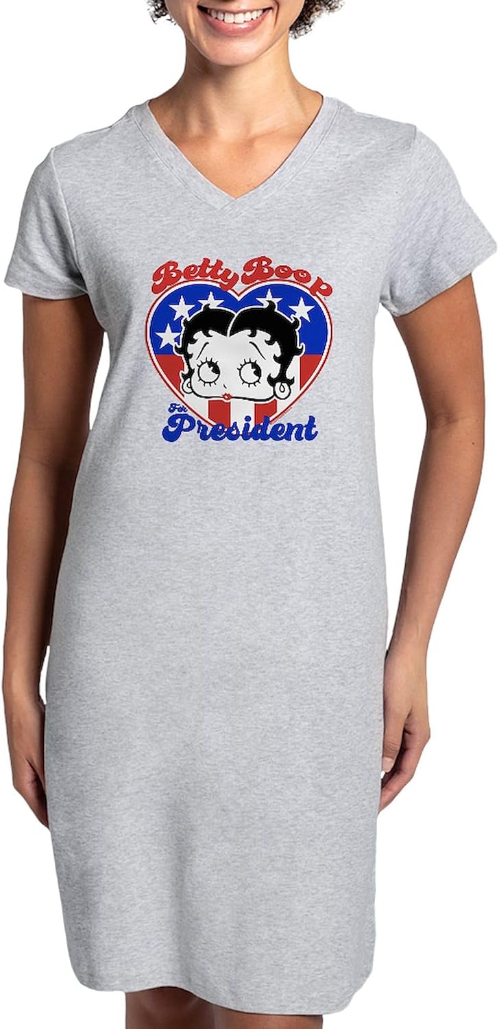 CafePress Betty Boop For President Women's Nightshirt, Soft Long Pajama Shirt, Cotton PJs/Pyjamas