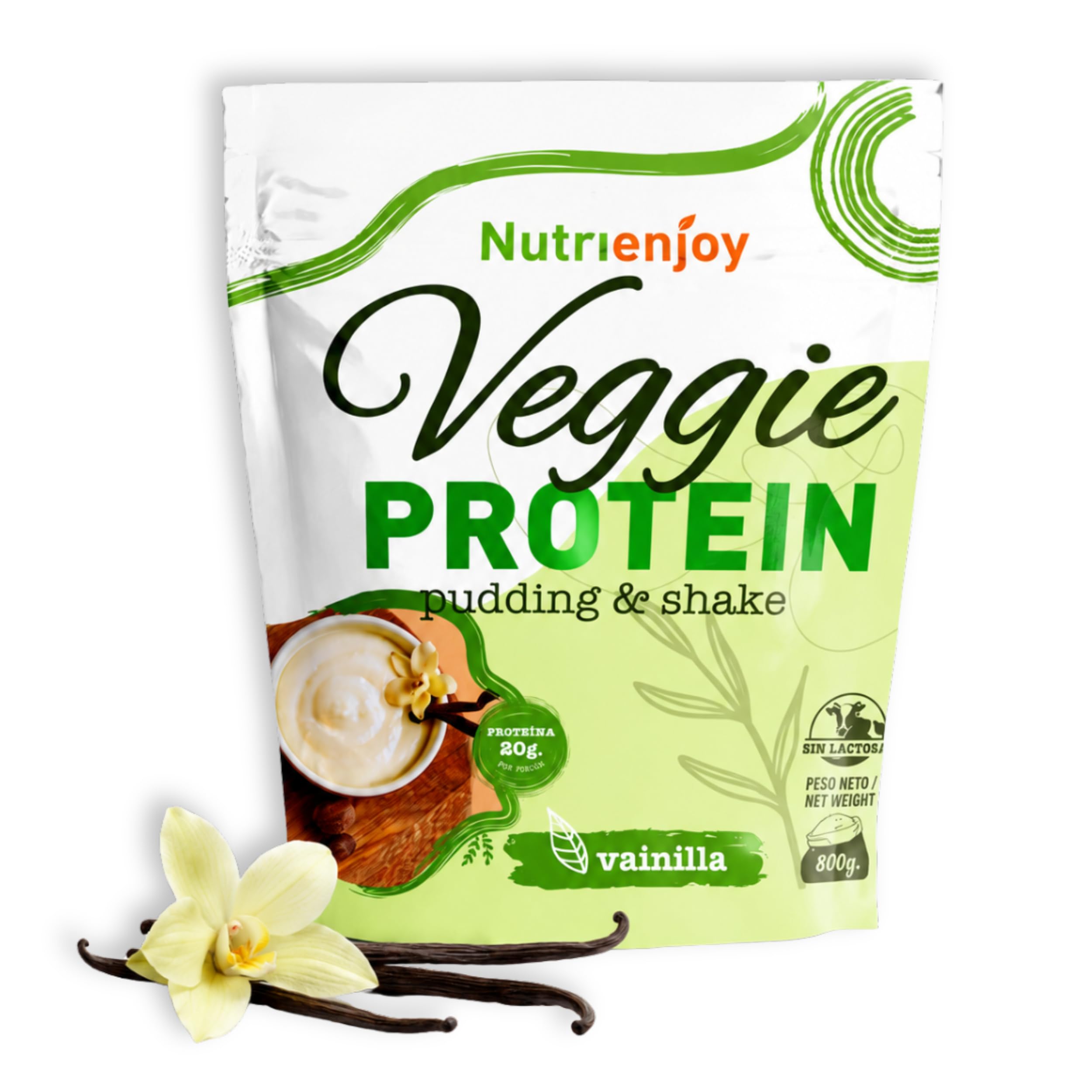 Protéines végétaliennes 800 g | Protéines végétaliennes 100 % végétales de qualité supérieure | Protéines végétaliennes sans sucres ajoutés | Protéine de pois sans lactose | Poudre de