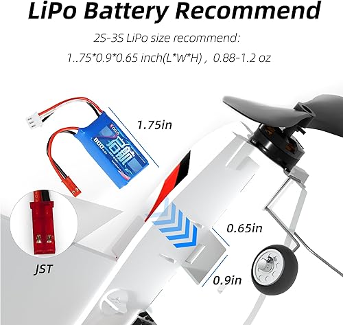 Miniatura 8 de Radiolink A560 Plug & Play (PNP) 3D RC Avión 22.835 in Envergadura con 6 modos de vuelo, 4 canales Gyro Byme-A controlador de vuelo, motor sin