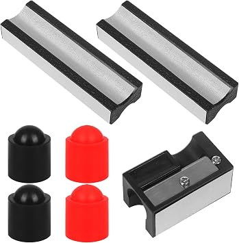 Vefungyan Billiards Pool Cue Tips Shaper 2pcs Multifunctional Pool Stick Rapid Repair Tool and Polish Sandpaper Accessories