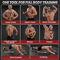 Vista 9 de Twister Arm Trainer, 3 in 1 Hydraulic Power Chest Workout Equipment with Ab Roller Wheels and Hooks, Adjustable 22-440lbs Arm Trainer for Men Women