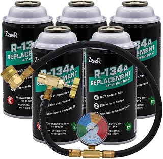 ZeroR AC Refrigerant Recharge Kit | R134a Replacement | Tool for Cans with SSV (5)