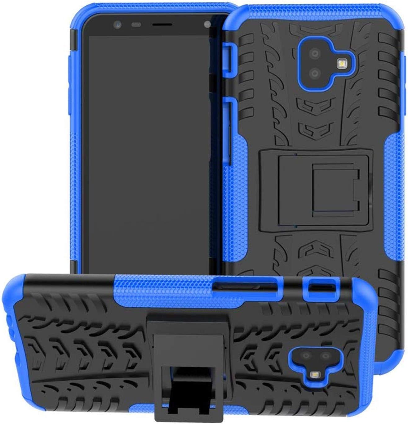 Verco Armor - Carcasa para Samsung Galaxy J6 Plus / J4 Plus, funda para Galaxy J6 Plus / J4+, carcasa rígida, color azul