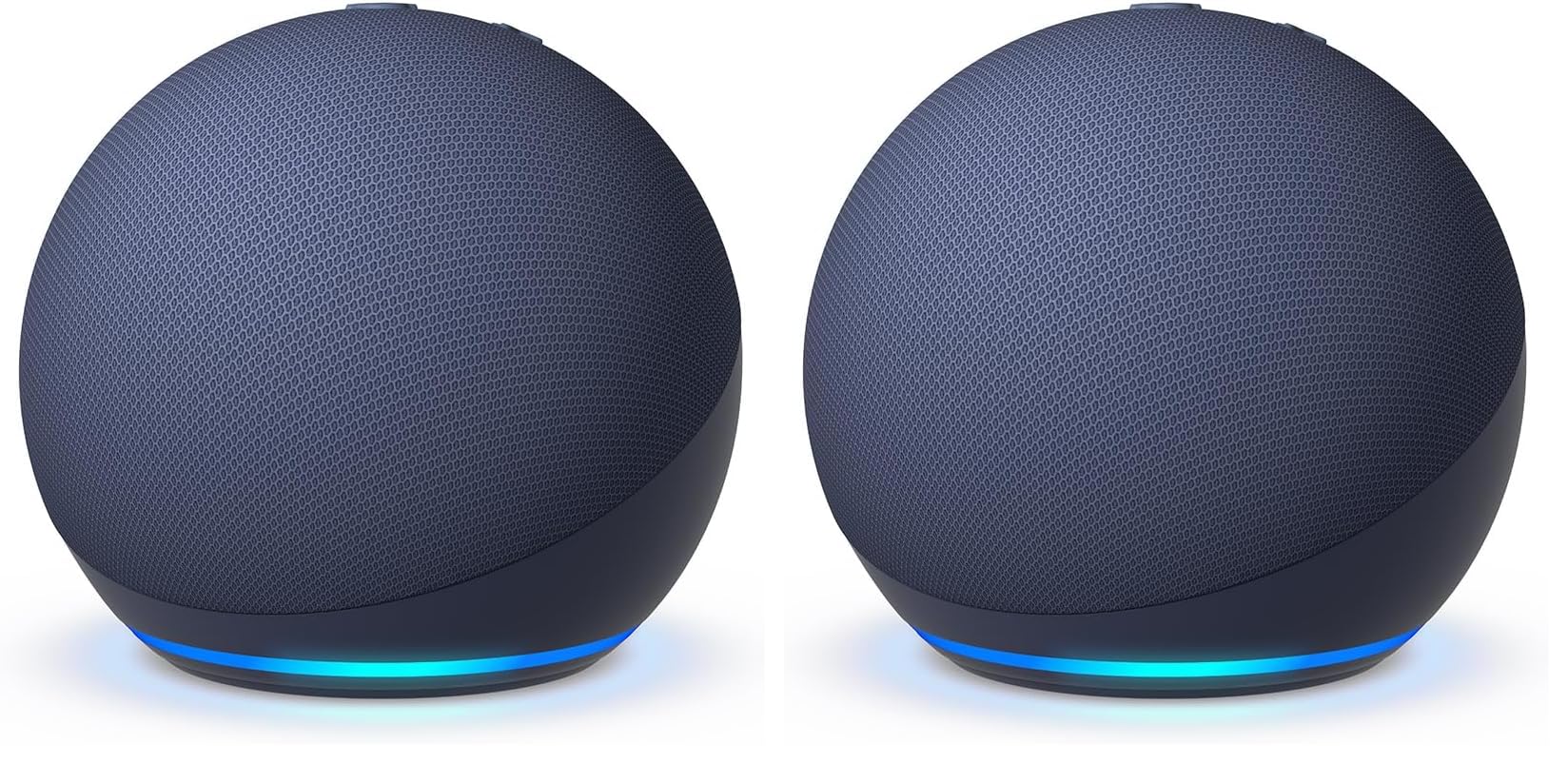 Amazon Echo Dot (newest model) - Vibrant sounding speaker, Designed for Alexa+, Great for bedrooms, dining rooms and offices, Deep Sea Blue (Pack of 2)
